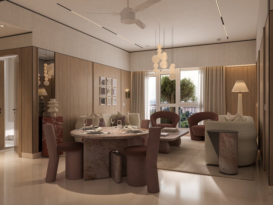 Ireo show apartment living and dining