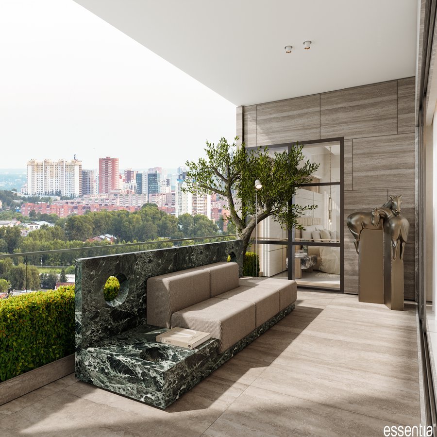 Hyderabad penthouse balcony with city views